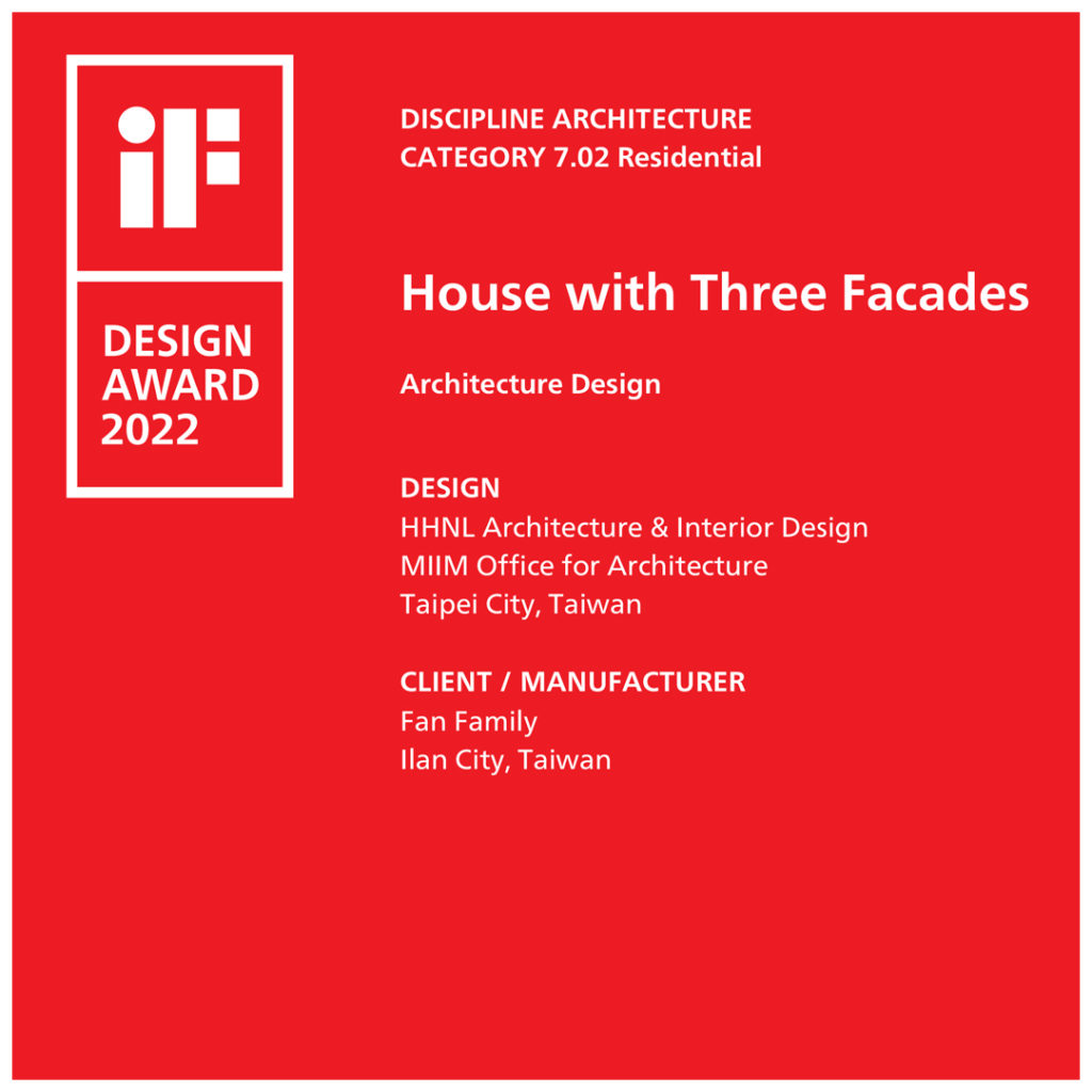 House with 3 Facades wins iF Design Award 2022